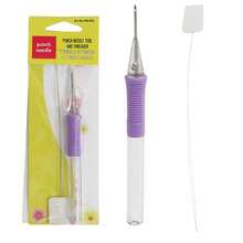 1套刺绣入门套装，含魔术笔、50支彩色绣线、绣针 - DIY戳绣工艺套装，适合初学者，花卉图案（颜色随机） - 彩色 - 查看 17