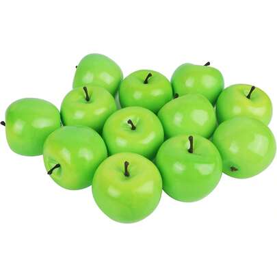 2/6pcs Artificial Apple Decor, Realistic Fake Fruit, Suitable For Kitchen, Party, Home Decoration