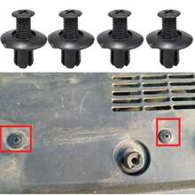 Remaches de plástico de 8mm, tornillos de sujeción, guardabarros de parachoques de coche, remaches negros, Clips de sujeción para BUEG - A - Ver 3