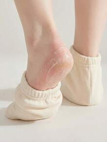 1双保湿舒缓袜，可重复使用，SPA级保湿袜，搭配您喜爱的润肤乳使用，修复肌肤，居家足部护理，母亲节、情人节、新年礼物 - 彩色 - 查看 2