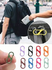 Unisex Zipper Locks Set - Easy Snap Zipper Pulls - Keeps Zippers Closed - Dual Spring Clip Backpack Buckles - Suitable For Luggage, Handbags, Wallets, Etc. - Multipurpose S-Shaped Hook - Suitable For Travel, Camping, Outdoor, Beach, Back To School - Multicolor - View 2