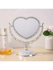 1个旋转化妆镜，复古旋转椭圆形金色ABS欧式桌面双面化妆镜，房间用品 - 彩色 - 查看 17