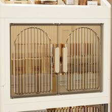 Light Luxury Double Door Drawer Organizer, Desktop Dustproof Cosmetic Storage Rack, Vanity Skincare Lipstick Storage Box - 雙開門2抽屜 - 查看 4