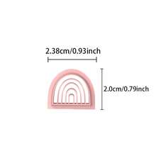 1pc/6pcs Mini Line Pattern Earring Mold, High Precision Clay Mold For Handmade Jewelry, Suitable For Pendant And Necklace Making, Geometric Hollow Clay Craft Tool, 6 Different Styles - Pink - View 19