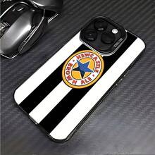 [Livraison locale 24h] Étui de téléphone de football rétro Newcastle 17" 22-26 Galaxy 13-15 ULTRA, compatible avec iPhone 17 16e 16 15 14 13 12 11 Mini Pro Max Air X XR XSMAX 8 7 Plus, coque arrière mate antichoc - Argent - Voir 8