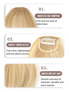 Women's Airy Bangs Wig, Invisible Front Hairpiece, Natural Hair Replacement, Hairline Coverage, Synthetic Bangs Wig, Suitable For Everyday Wear - Multicolor - View 2