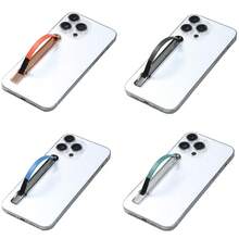 通用金属手机指环支架弹性手带腕带带支架360°旋转手机握把防摔支架 - 霧霾藍 - 查看 1