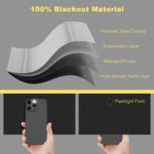 Portable Blackout Shades (79" X 57") Window Curtains, 100% Blackout Material Temporary Blinds For Baby Nursery, Bedroom, Dorm Room, Office Or Travel Use - 57"W X 78.7"L (Pack Of 1) - View 9