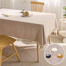 Mantel de Lino Impermeable al Aceite y Resistente a Las Manchas Estilo Borla Adecuado para la dracin de la Mesa Familiar Fiesta de Vacaciones etc Color t lechosoDecoración de cuarto, Muebles, Herramientas para hombre, Muebles para cuarto - [AUTOMÓVIL CLUB BRITÁNICO - Ver 2
