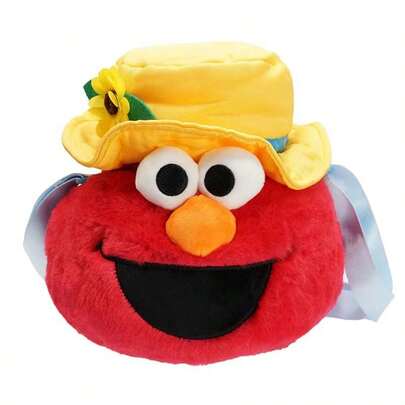  Sesame Street | 1pc Elmo Plush Bag 20cm Soft Stuffed Crossbody Bag Charm Perfect For Kids Bags Cute Christmas Birthday Gift Can Put Small Kids Things
