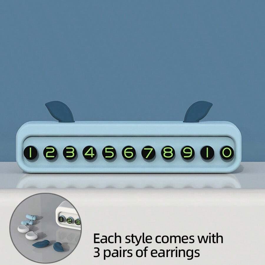 Creative Temporary Parking Sign, Parking Phone Number Plate, Car Mobile Number Plate, Front Car Moving Phone Number Plate With Stand - 1PC - View 1