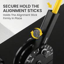 FINGER TEN Golf Swing Training Plate With 180° Adjustable Alignment Guide, Premium Duty Metal Practice Plane For Accurate Putting & Stroke Control, Ideal Training Aid For Golfers - Black - View 3