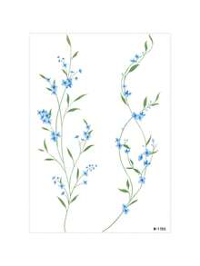 1 Sheet Leaf Vine Temporary Tattoo Stickers For Women, Waterproof Long-Lasting, Roses And Floral Designs, Spring&Summer Decoration Additions, Delicate And Exquisite, Suitable For Arms, Wrists, Insteps, Collarbones, Backs, Fake Tattoos - MultiWarna - View 15