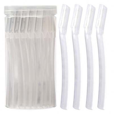 Stainless Steel Eyebrow Razor In Tin, Long Anti-Slip Handle, Sharp Blade, Suitable For Eyebrows, Face, Body Hair Removal, Grooming Tool, Makeup Tool, Unisex Gift