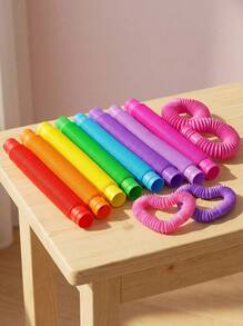 10pcs Pop Tubes Sensory Toys: Great For Developing Fine Motor Skills, Perfect Christmas & !,Sensory Toys,Kids Toys,Party Favors For Kids - Multicolor - View 3