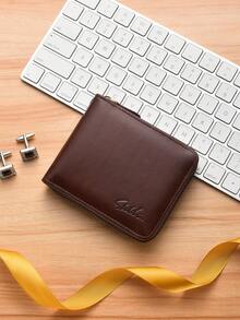 New Retro Men's Short Wallet, Card Holder Leather Zipper Wallet - Multicolor - View 15