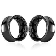 2PCS Unisex Retro 316L Stainless Steel Hammer Ear Tunnels Plugs Stretcher Studs Hip-Hop Punk Style Body Piercing Jewelry Women - Round-1 - View 12