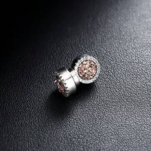 1 Pair Fashion Round Magnetic Ear Clip Men Personality Earrings Without Ear Piercings Daily Wear - 粉色 - 查看 12