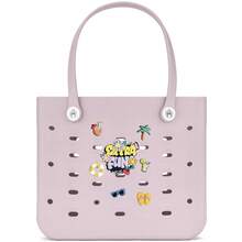 1 EVA Beach Bag, Tote Bag, Casual Tote Bag, Women's Picnic Shoulder Bag, Waterproof, Lightweight, Durable, Multi-Functional Essential Bag, Multi-Functional Shoulder Bag Shopping Tote Bag, Mesh Bag, Multi-Functional Toiletry Bag, Bathroom Bag And Shoulder Bag, Lightweight, Large Capacity, Portable Mesh Beach Bag, Suitable For Family Travel, Vacation, Beach, Camping And Hiking, Summer Bag, Cosmetic Bag - 彩色 - 查看 9