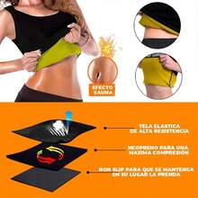 Chaleco FAJA REDUCTORA Neopreno Cinturilla Gym Fit - Negro - Ver 5
