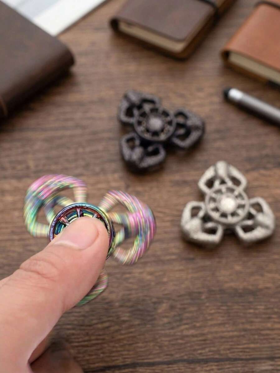 eyekan Metal EDC Handheld Spinner, Adult Stress Relief Toy Alloy Flame Butterfly Design Fidget Tool, Smooth Rotating Desktop Gadget, Suitable For Office, Travel, Commute And Everyday Carry