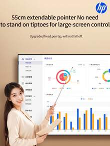 HP USB Hub Wireless Presentation Remote: A PowerPoint Office Presentation Remote With Hyperlink And Volume Control Functions, Battery Level Indicator, Touchscreen Writing Capability, Magnetic Receiver, Compatible With Keynote/PPT PCs/Laptops, And A Convenient Retractable Pointer. - View 9
