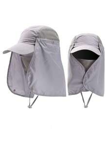 1 Pc Men And Women Hat Sunshade Cap Ride Sunscreen Cap Face Ultraviolet Hat Sun Hat - Conventional - View 12