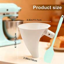 1pc Kitchen Baking Accessory, 2026 New Mixer Anti-Spill Flour Funnel, Easy Ingredient Addition Without Mess, Durable Dishwasher (Red 1pc) - Multicolor - View 8