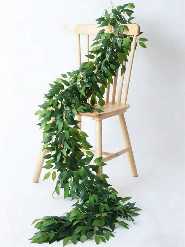 1 buc frunze artificiale de salcie, viță de vie agățată, plantă din plastic, iederă, ghirlandă, frunze verzi false, viță de vie, decorațiuni, plante artificiale, verdeață pentru piese centrale de masă, cameră de acasă, perete, decor de nuntă, arc, grădină, decorațiuni interioare și exterioare, cadouri