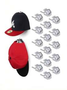 10 piezas Ganchos adhesivos para sombreros, diseño minimalista de estante para sombreros, sin necesidad de perforar, ganchos con ventosa resistente - Multicolor - Ver 3