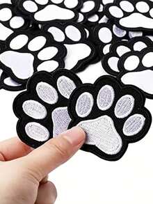 10片/包 黑色狗爪和猫爪布贴 - 多色 - 查看 1