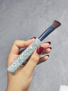 1支多功能化妆刷，奢华水钻三角高光刷，鼻部轮廓刷，小巧便携，柔软刷毛，优雅礼品 - 彩色 - 查看 6