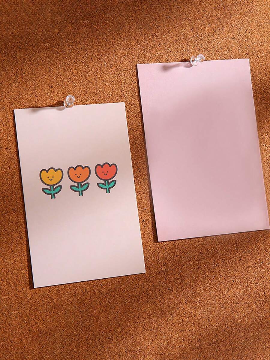 50/100pcs Transparent Map Tacks, Photo Cork Board Push Pins - Nails - View 1