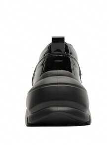 Salkin 男士设计师前卫黑色朋克风厚底系带鞋，4.5厘米增高，亮面漆皮休闲鞋，铆钉装饰，日常穿着，牛津经典学院风德比鞋，舒适商务休闲工作鞋，男士正装/商务正装婚礼配饰 - 黑色 - 查看 11