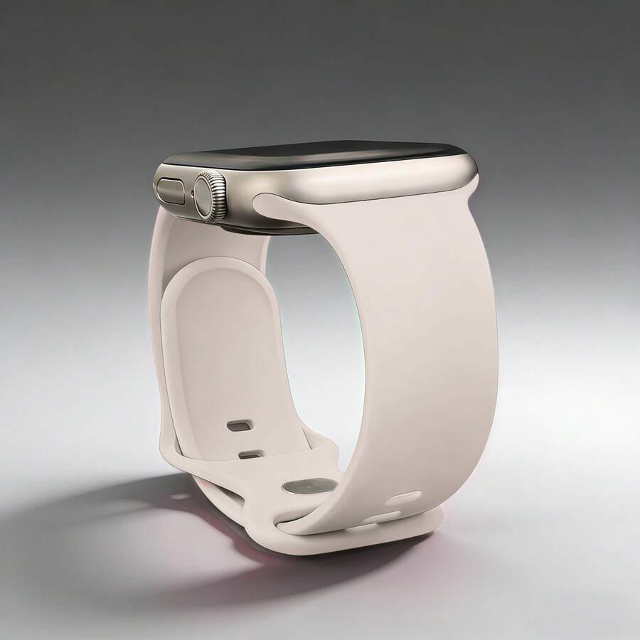 1 件时尚休闲硅胶扣表带，兼容 38mm 40mm 41mm 45mm 46mm 44mm 42mm 49mm，柔软舒适防水腕带兼容 Ultra 系列 SE8/7/6/5/4/3/2/1 替换表带配件