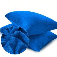 King Size Fleece Sheet Set Measuring 260x230cm. Softness And Comfort. - 寶藍色 - 查看 6