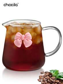 choxila 1 bình pha cà phê nhỏ giọt hình nơ màu tím/hồng, bình pha cà phê không nắp bằng thủy tinh borosilicate cao cấp, thích hợp cho gia đình/văn phòng/quán cà phê. - Hồng - Xem 11
