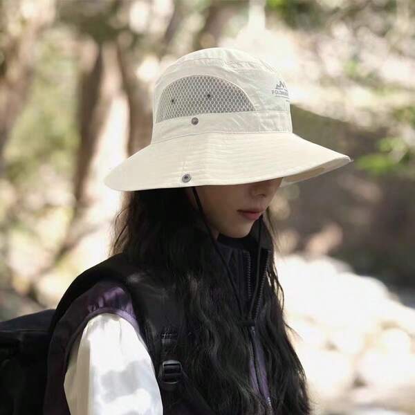 Unisex Outdoor Hiking Fishing Western Cowboy Hat, Quick Dry Sun Protection Wide Brim Casual Bucket Hat