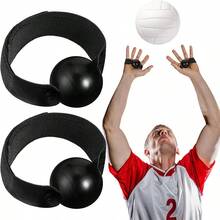 2 piezas Entrenador de manos para voleibol, Pelota de voleibol hueca para entrenamiento de atrapadas, Almohadilla para palma para prevenir fricción, Correa de entrenamiento deportivo - Multicolor - Ver 2