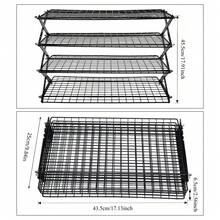 Piorlado 4 Tier Collapsible Cooling Rack, Outdoor Camping Picnic Shelf, Wire Cooling Rack For Baking, Cookies, Cake, Roasting, Grilling - View 3