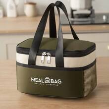 Multi-Function Insulated Lunch Bag, Large Capacity Thick Aluminum Foil Lunch Box, Suitable For Students, Portable Picnic Lunch Tote - Bento Bag - View 22