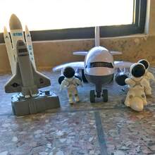Large White Airplane Toy Spacecraft Model, New Year Holiday Gift, Space Rocket Plane Astronaut Toy For Children Boys, New Year Gift, Birthday Gift - White - View 13