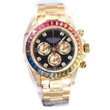 Rainbow  Starry Sky Diamond Functional Chronograph Automatic Mechanical Series  Cross-Border Foreign Trade Men's Watch - 1 - Xem 6