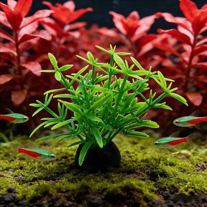 20pcs Artificial Green Aquarium Decor Plants - Made Of PE Material, Realistic Aquatic Plants, Provide Attachment Points For Nitrifying Bacteria, Multipurpose For Fish Tank, Gardening, Hotel And Restaurant Decor, Fade-Resistant, Easy To Clean, Offer Hiding Space For Fish And Shrimp, Suitable For Aquarium Landscaping And Home Decor