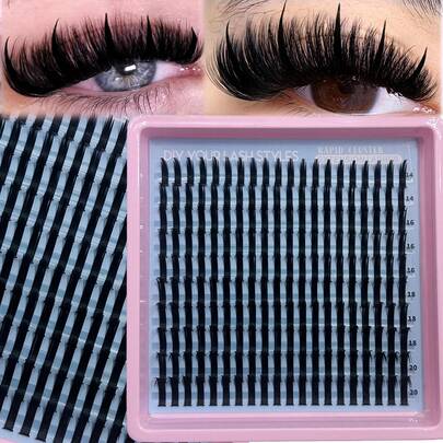 200 sợi mi giả dày, xoăn chữ D, độ dài hỗn hợp, mi giả đơn dày tự nhiên 14-20mm, mi đơn hỗn hợp, cong tự nhiên và mềm mại, nhẹ, mi giả tự nhiên, mềm mại, đa năng.