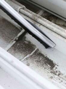 1支缝隙清洁刷，浴室瓷砖缝隙清洁刷，手持长柄清洁工具，家用厨房缝隙、窗户、门轨、瓷砖缝隙清洁刷 - 黑色 - 查看 4