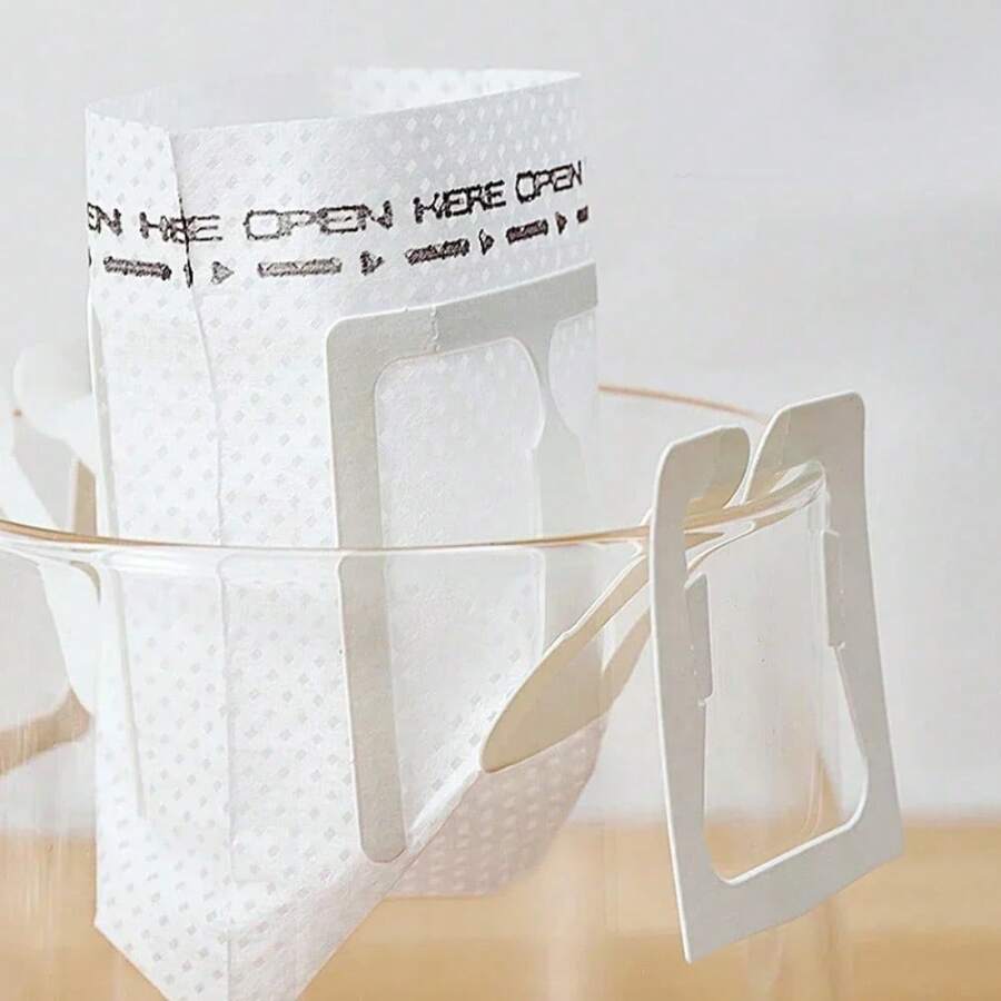 200pcs Disposable Coffee Filter Bags With Handles, Easy To Carry, Leak-Proof, High-Quality Design, Suitable For Home, Office, Commercial Coffee Machines And Tea Brewing, Essential Coffee Accessories And Supplies - Coffee and Tea Filters - View 1