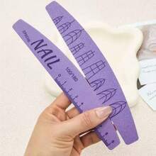 2 Pieces Of Washable And Wear-Resistant Nail File Strips. A Ruler With Markings And Nail-Shaped Nail File. Cemented Carbide Nail File Tool - Multicolor - View 5