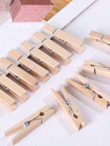 30个木制衣夹，长度约7.2厘米/2.8英寸 - 彩色 - 查看 5