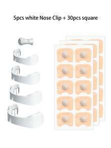 Bộ dụng cụ nong cổ tử cung 65/35 chiếc - Tăng cường lưu lượng oxy và cải thiện giấc ngủ nhẹ, miếng dán nhẹ, chống mồ hôi, không cần nguồn điện hoặc pin, bao gồm 4 kích cỡ miếng lót, 1 giá đỡ miếng dán và 30 nam châm, món quà Giáng sinh hoàn hảo cho gia đình, bạn bè và người thân yêu, 10 chiếc/bộ - trắng - Xem 8
